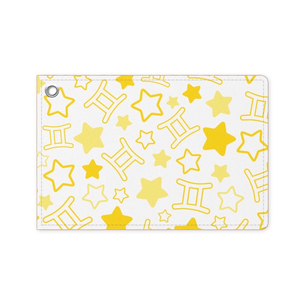 黄色のふたご座のパスケース