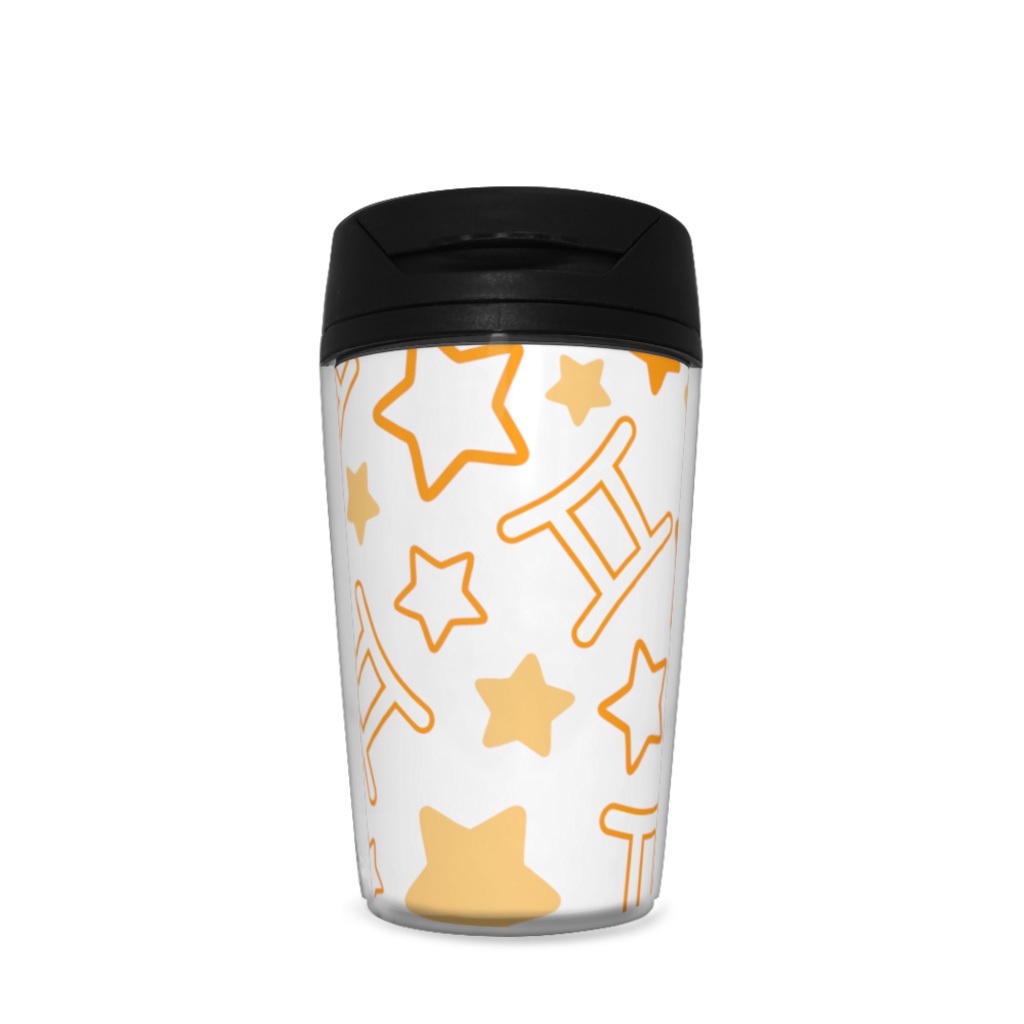 オレンジ色のふたご座のタンブラー