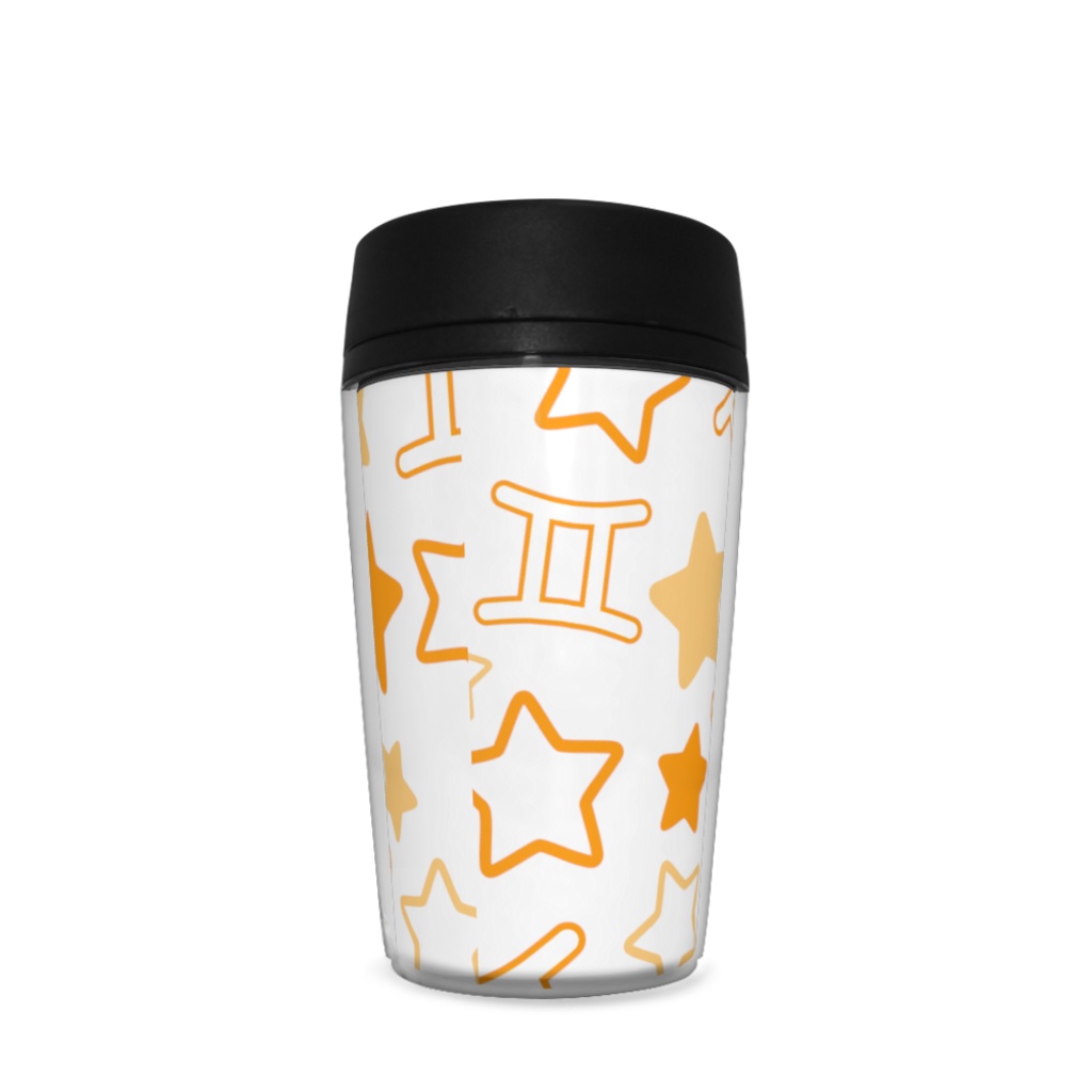 オレンジ色のふたご座のタンブラー