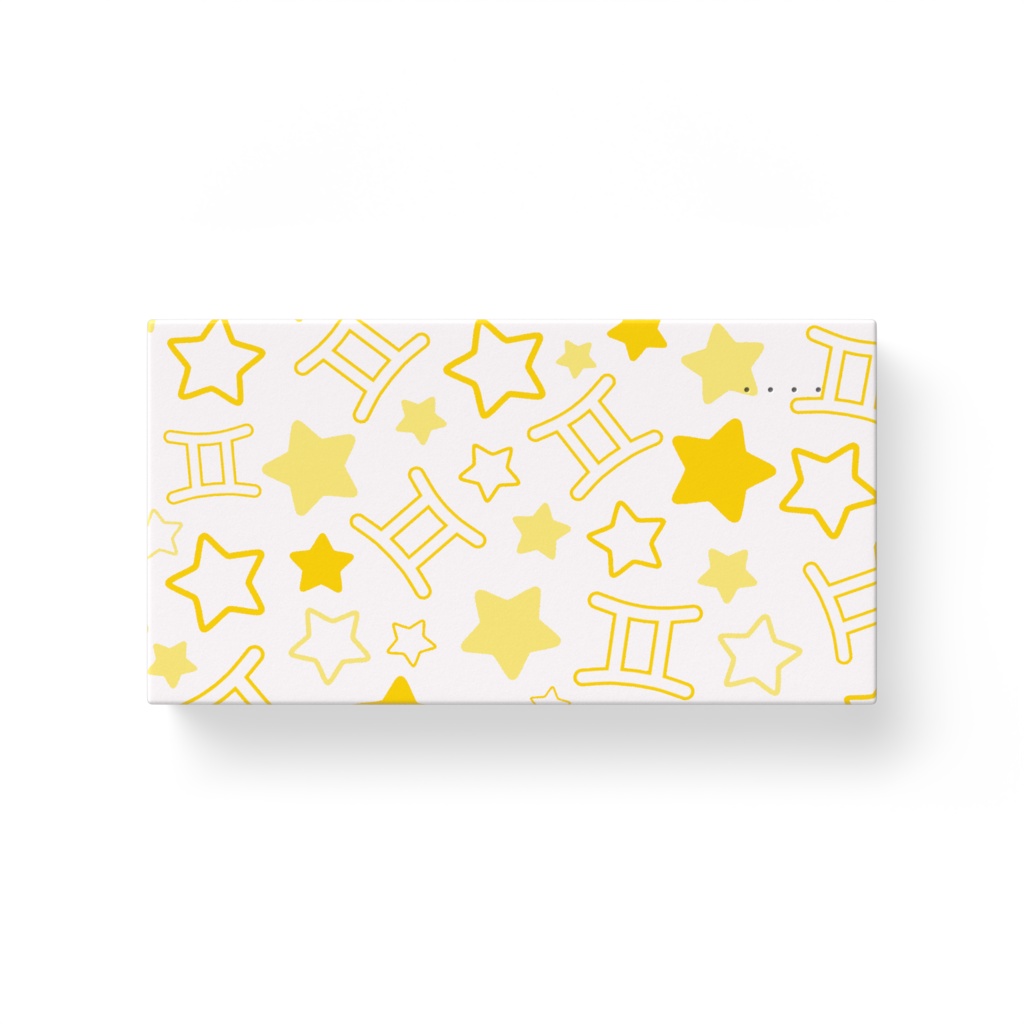 黄色のふたご座のモバイルバッテリー