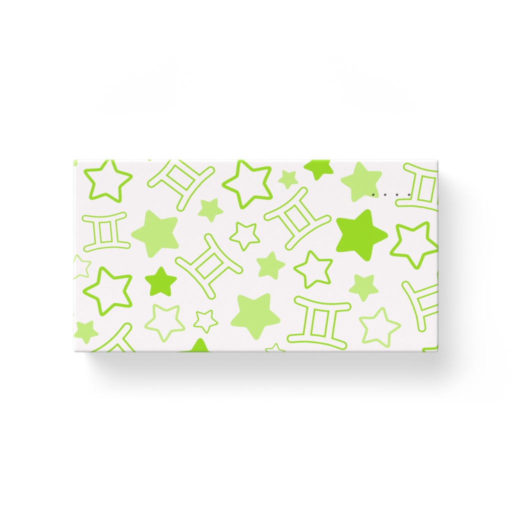 黄緑色のふたご座のモバイルバッテリー