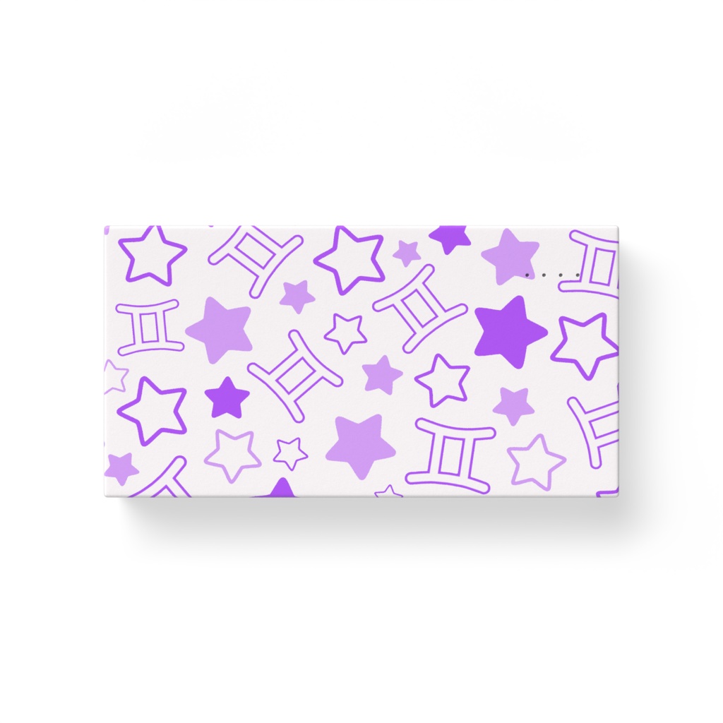 紫色のふたご座のモバイルバッテリー