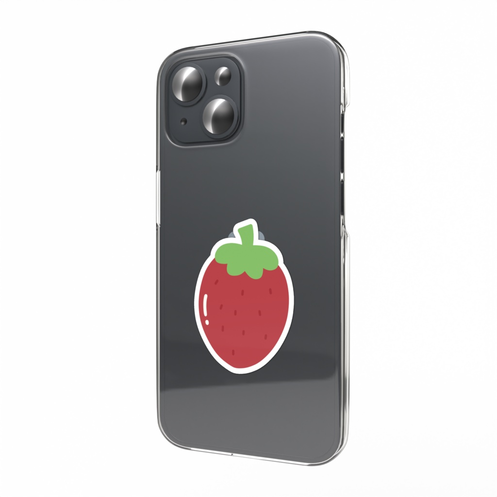 イチゴのスマホステッカー