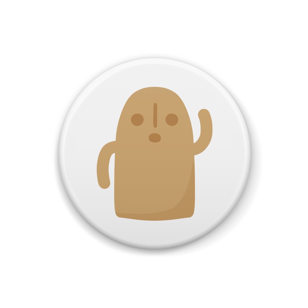 ハニワの缶バッジ