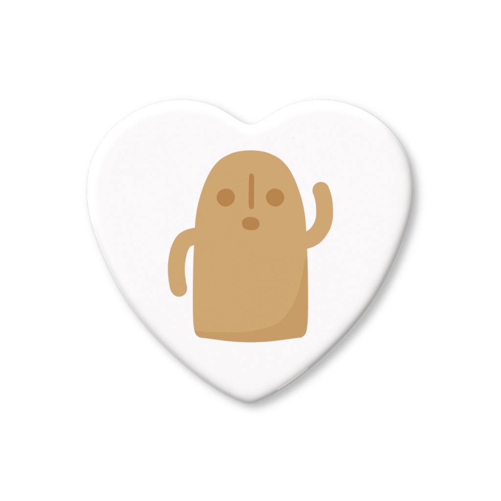 ハニワのハート缶バッジ