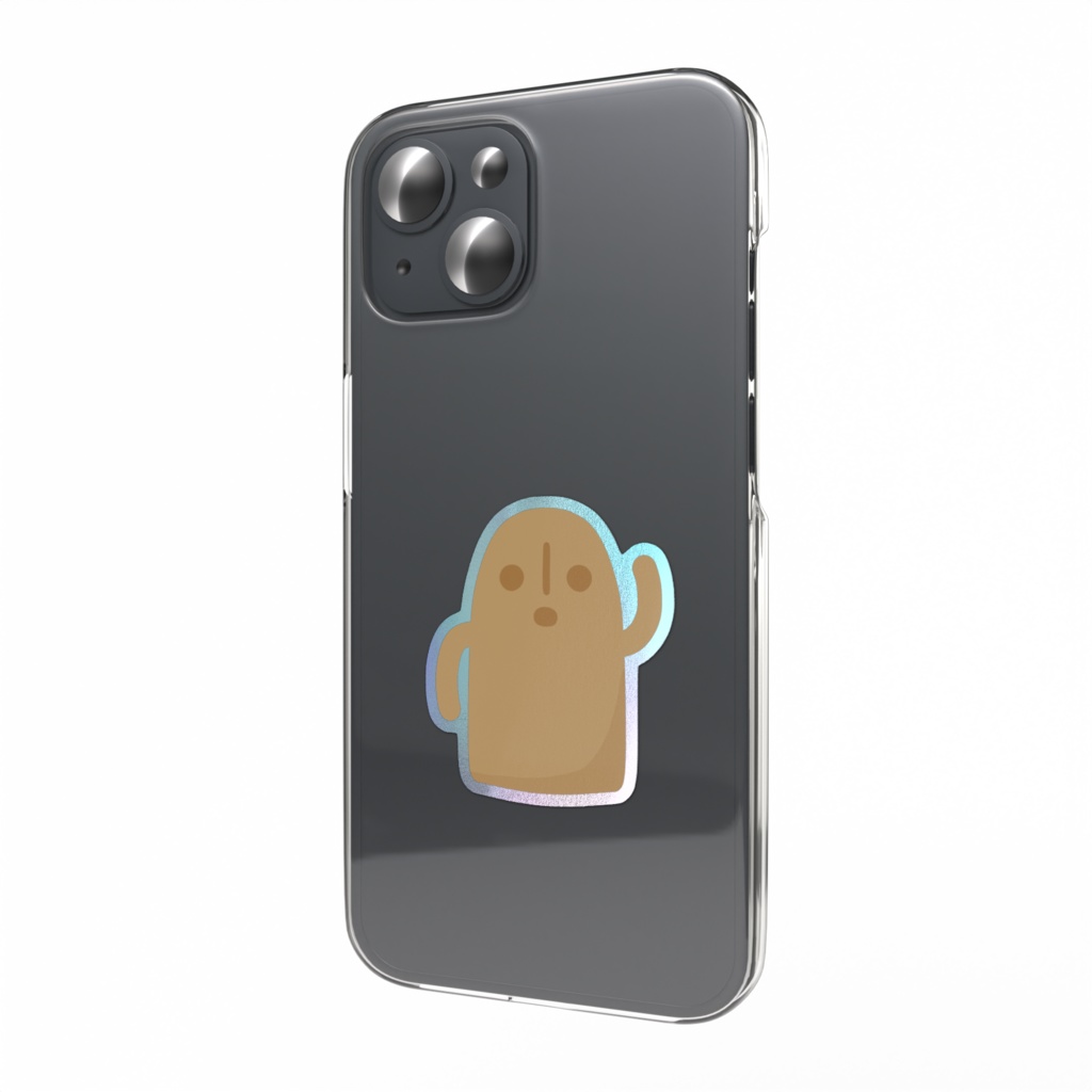 ハニワのオーロラスマホステッカー