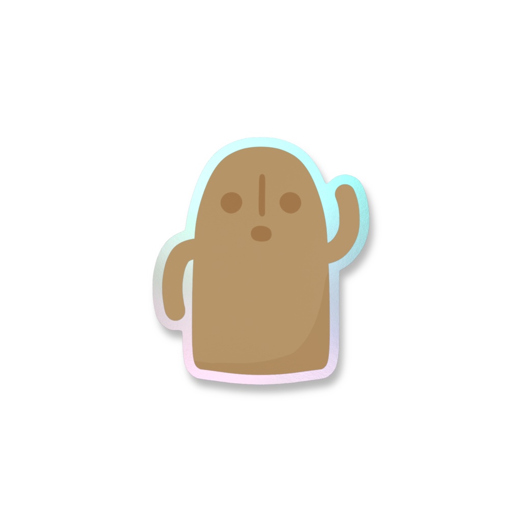 ハニワのオーロラスマホステッカー