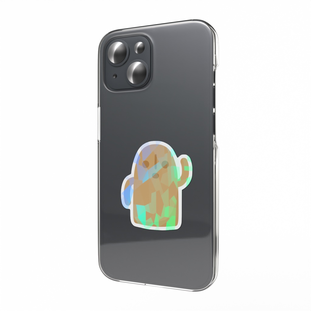 ハニワのホログラムスマホステッカー