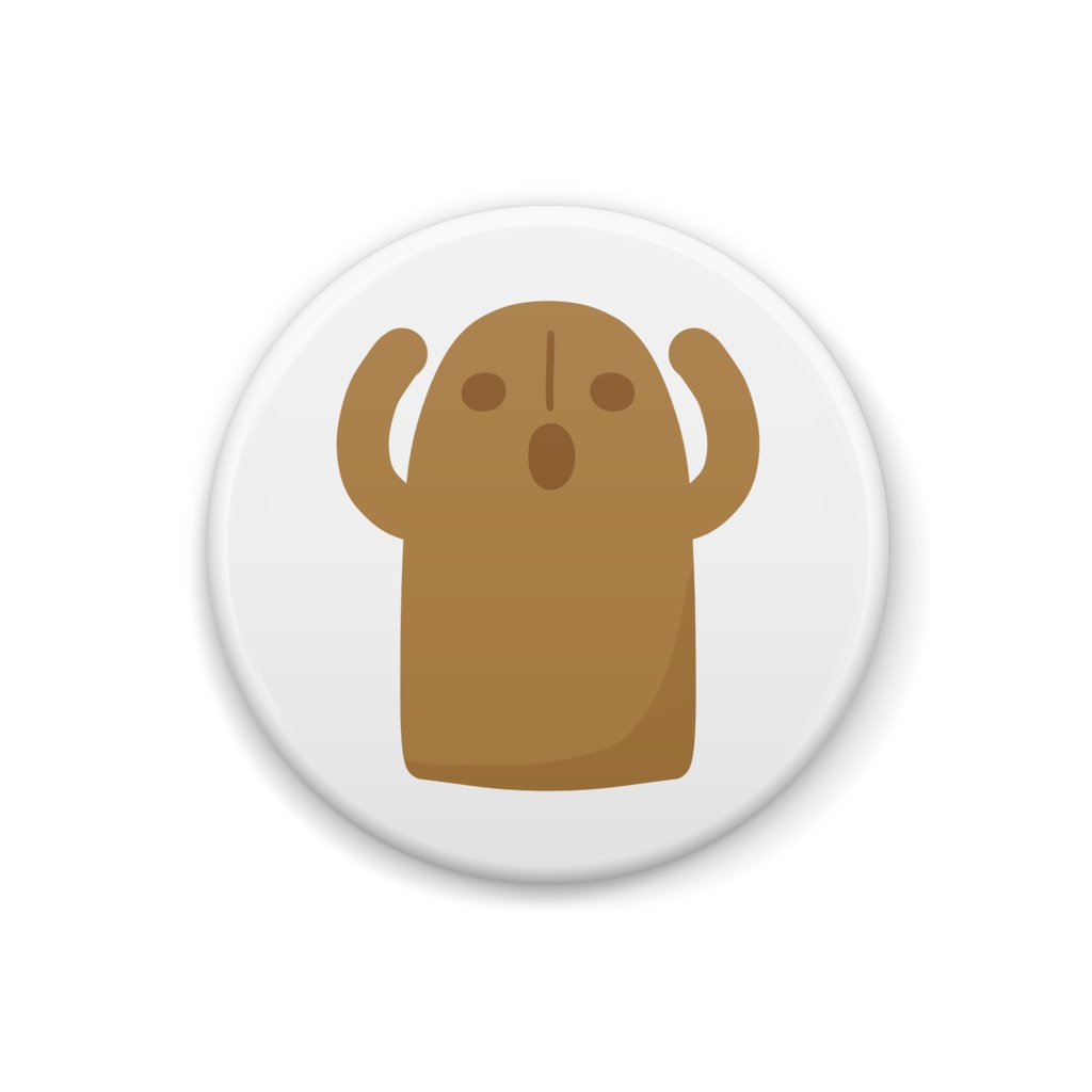 ハニワの缶バッジ