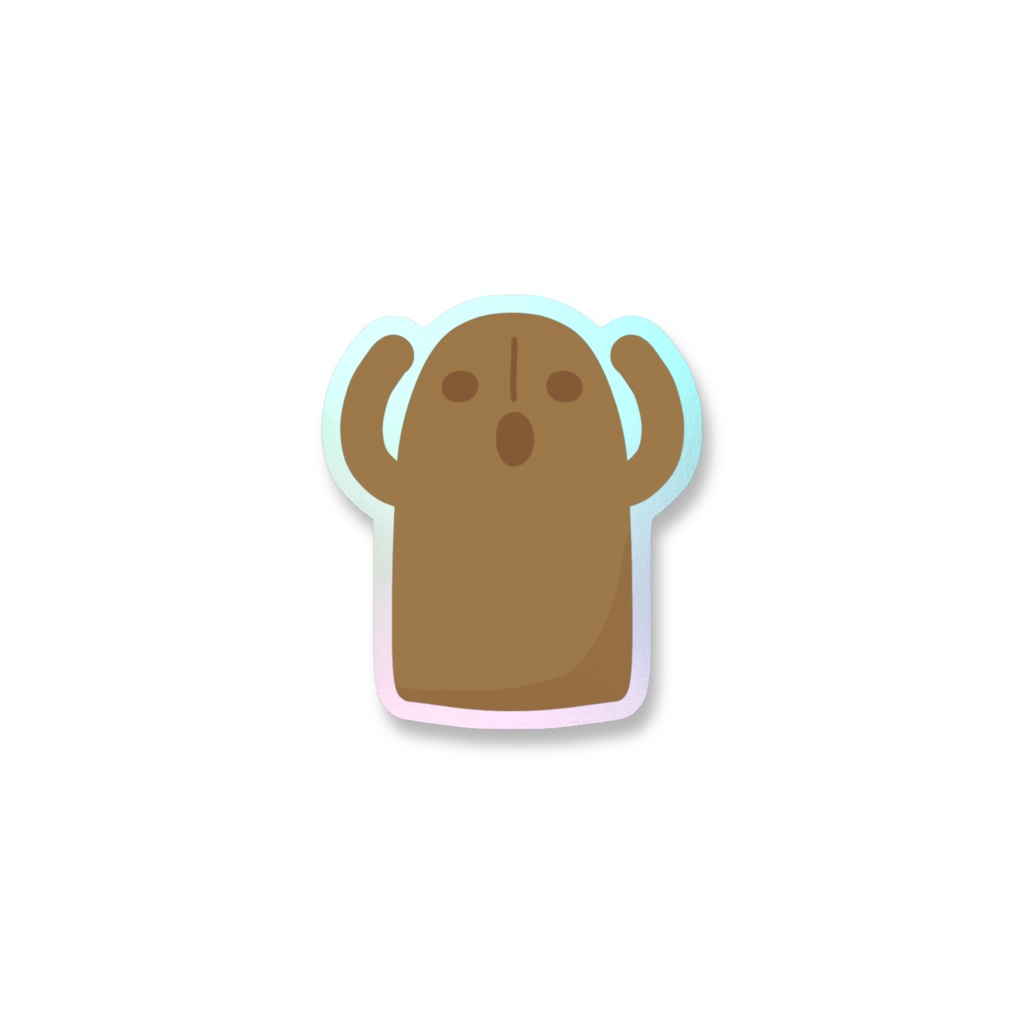 ハニワのオーロラスマホステッカー