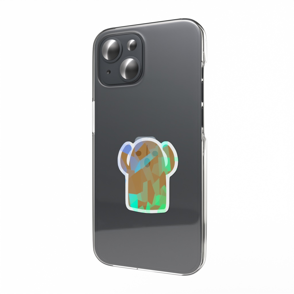 ハニワのホログラムスマホステッカー