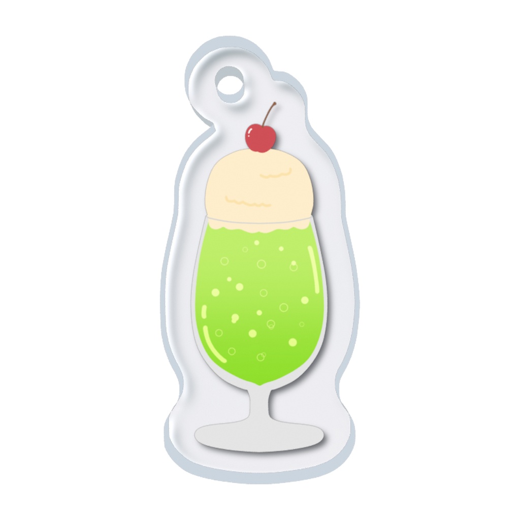 しゅわしゅわ緑色クリームソーダめじるしチャーム