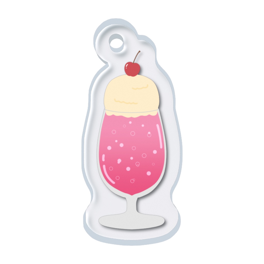 しゅわしゅわ赤色クリームソーダめじるしチャーム