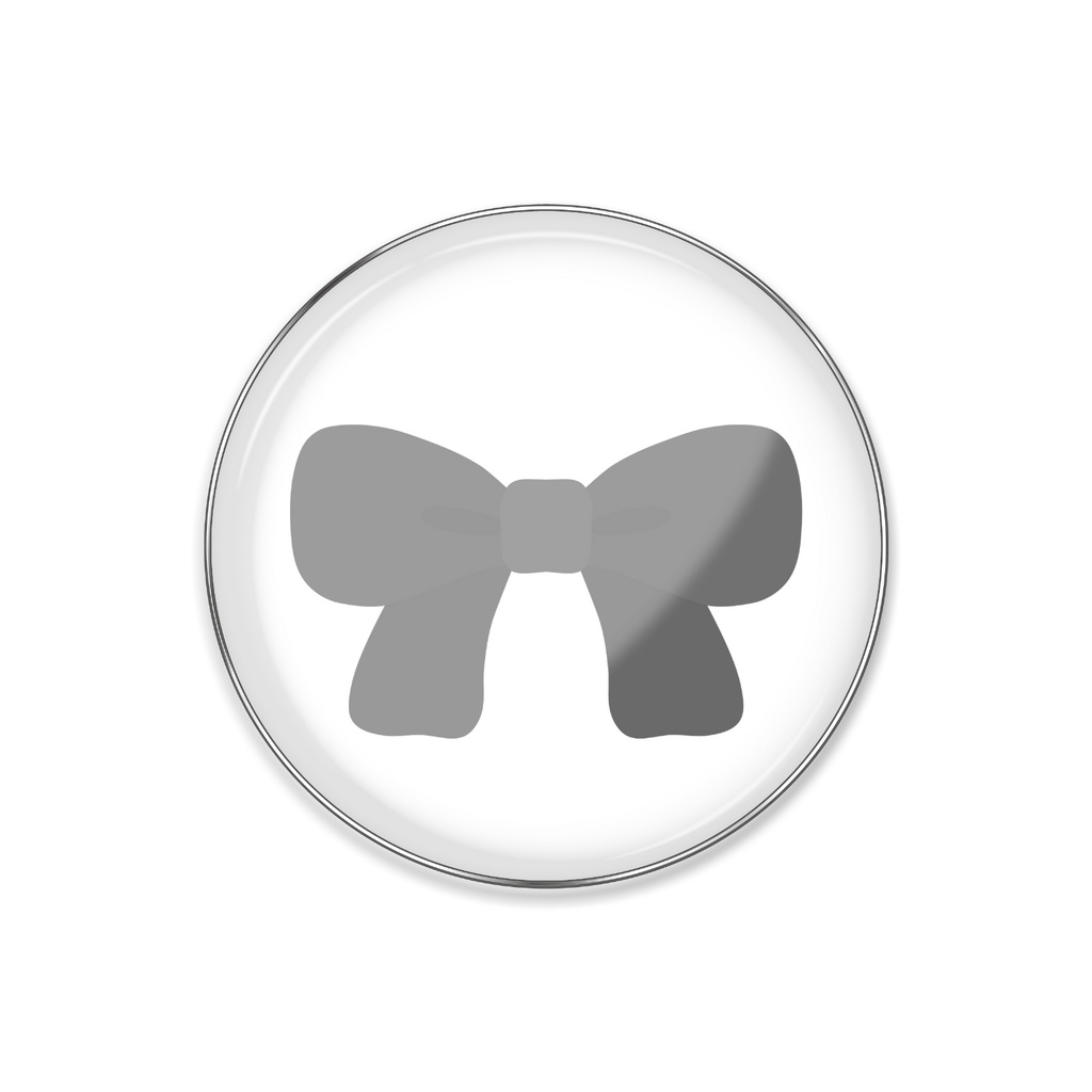 黒色リボンのピンバッジ
