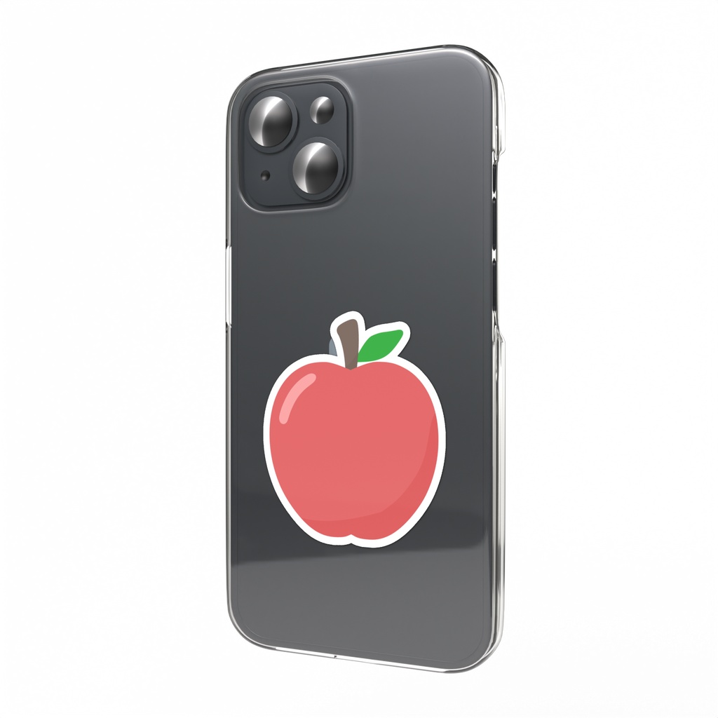 シャキッともぎたて赤リンゴスマホステッカー