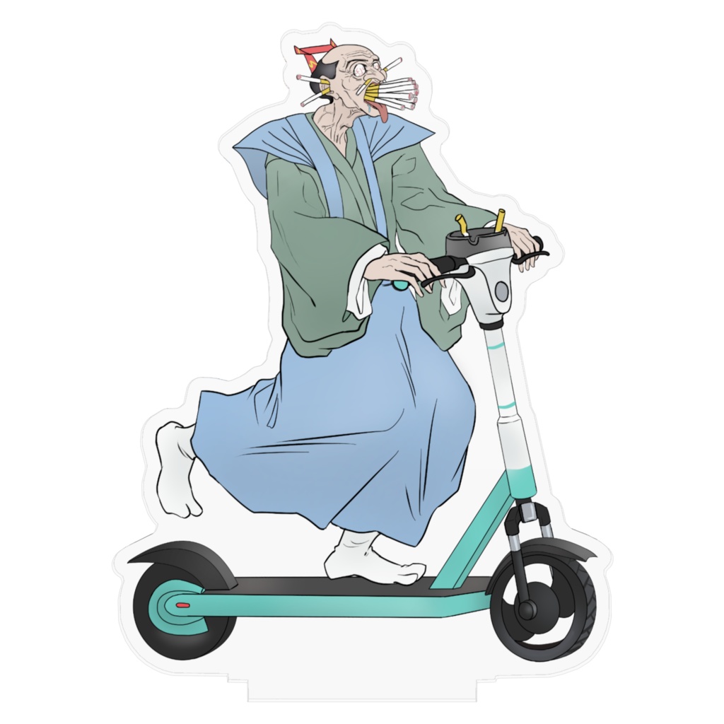 微温湯アクリルスタンド「蹴車」