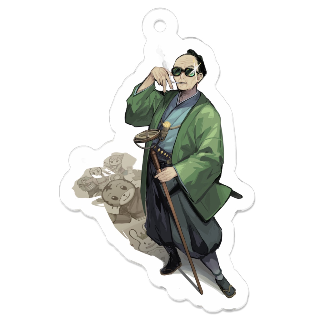 微温湯アクリルキーホルダー「渋伊能さん」