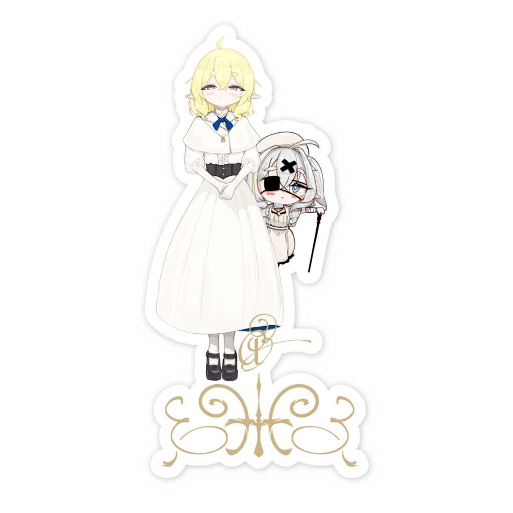 ZA.GOSICK&DOLLグッズ 「ざわ&あめやちゃん」スマホステッカー