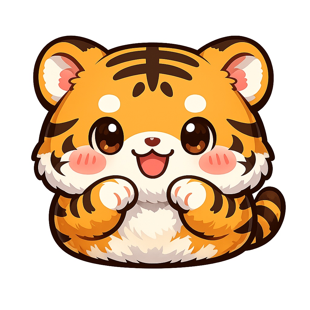 まるっこトラのアイコンセット