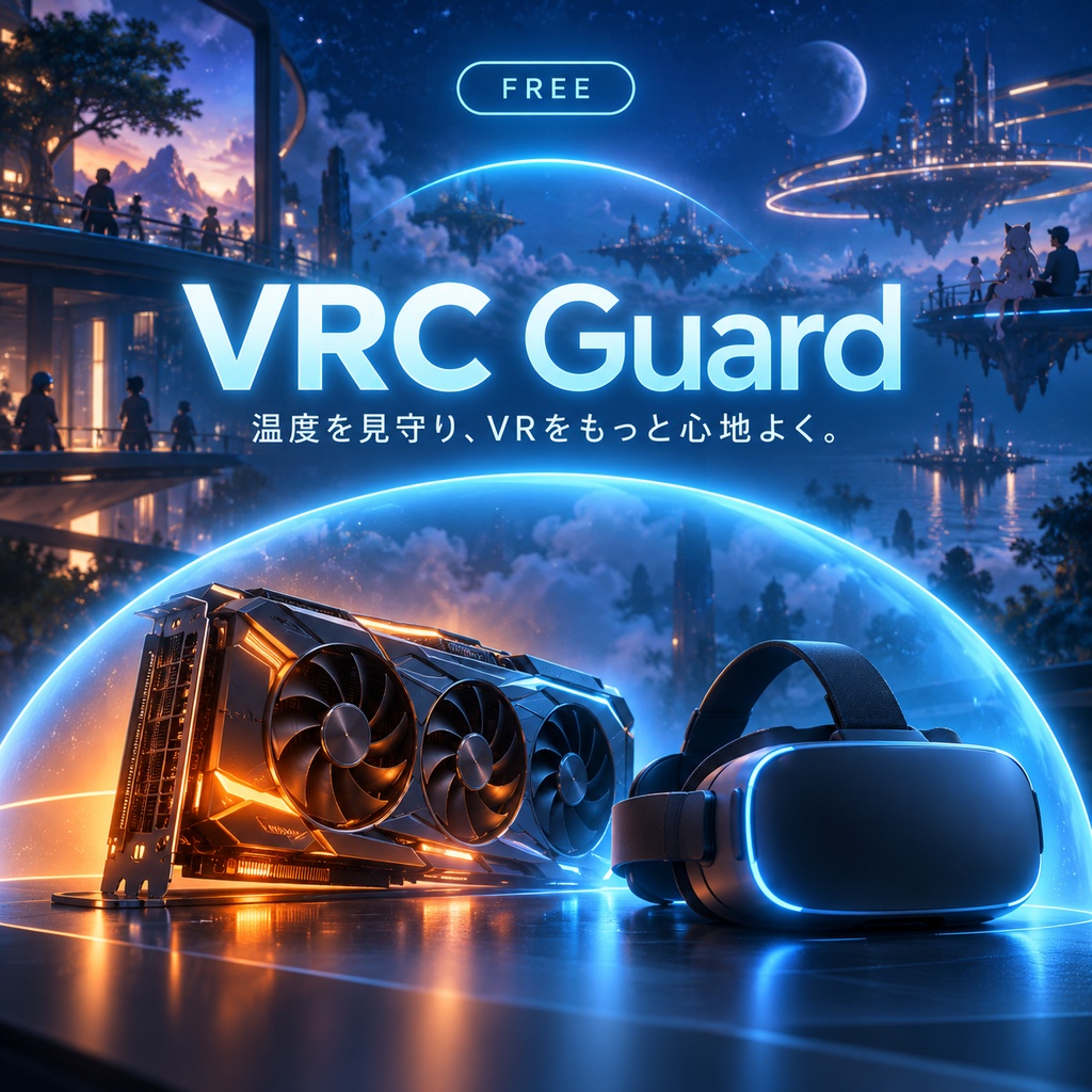 【無料】VRChat / VRC Guard｜GPU温度保護・SteamVR解像度自動調整