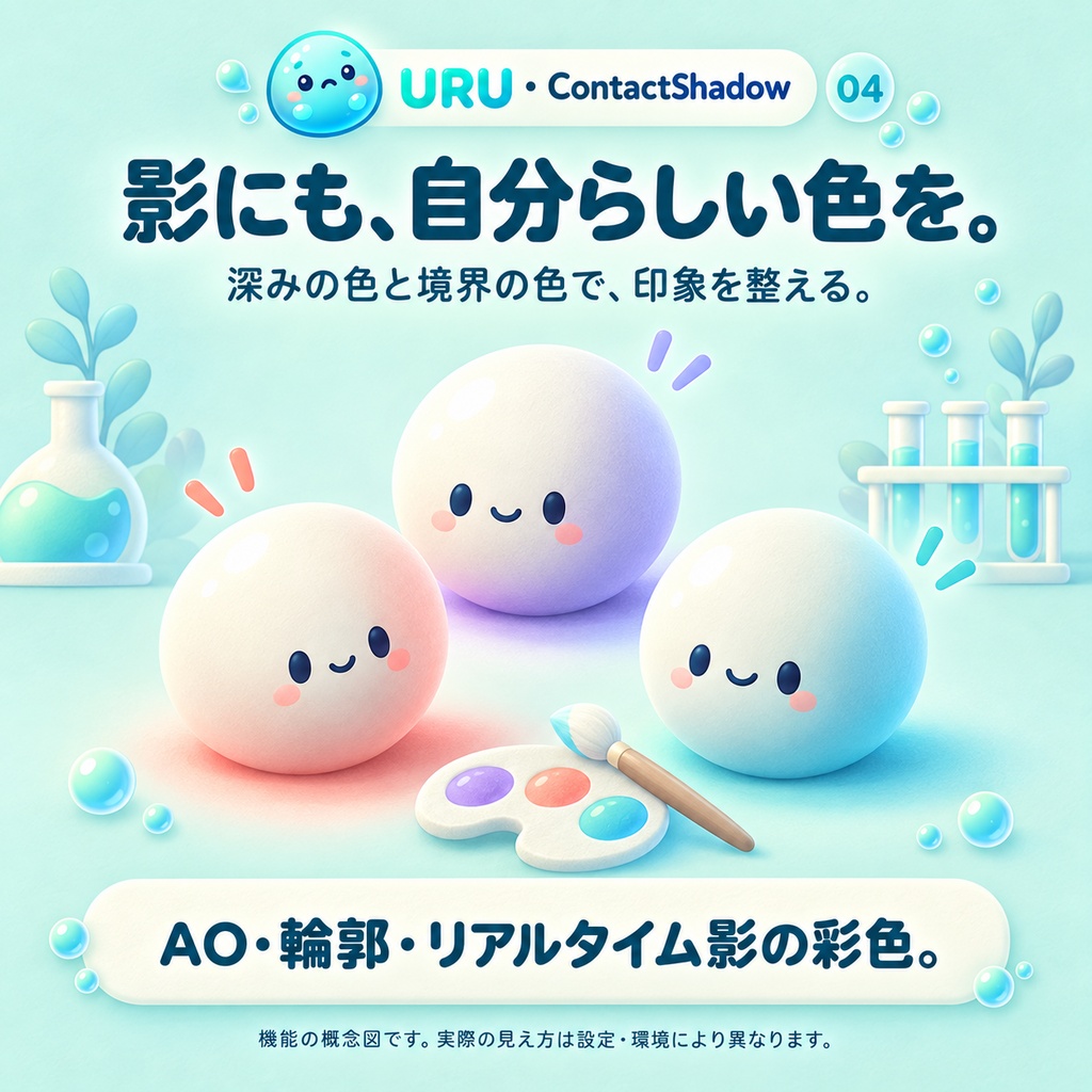 【VRChat/lilToon】URU · ContactShadow|AO・リアルタイム影・ゲーム内ライティング調整