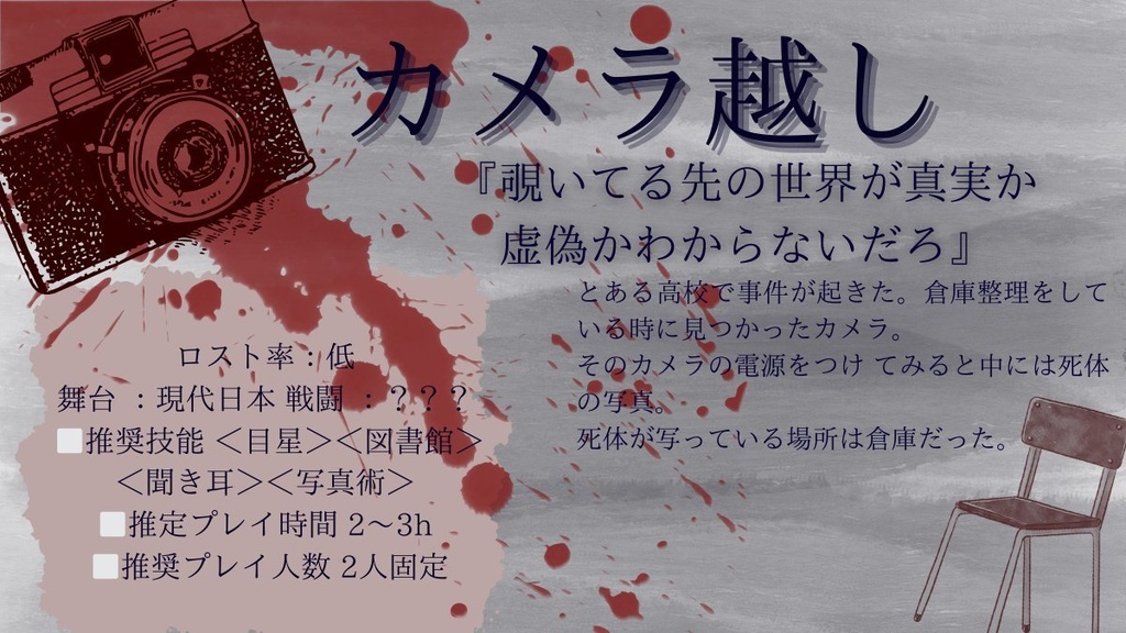 カメラ越し【クトゥルフ神話TRPG/6版(非公式)】