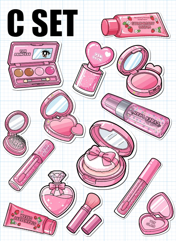 GoodNotes素材】2004 平成ギャル風ステッカー | Y2K Kit by Mikan3Box