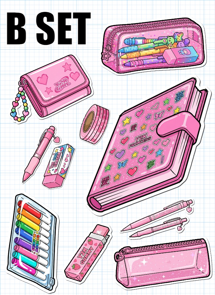 GoodNotes素材】2004 平成ギャル風ステッカー | Y2K Kit by Mikan3Box