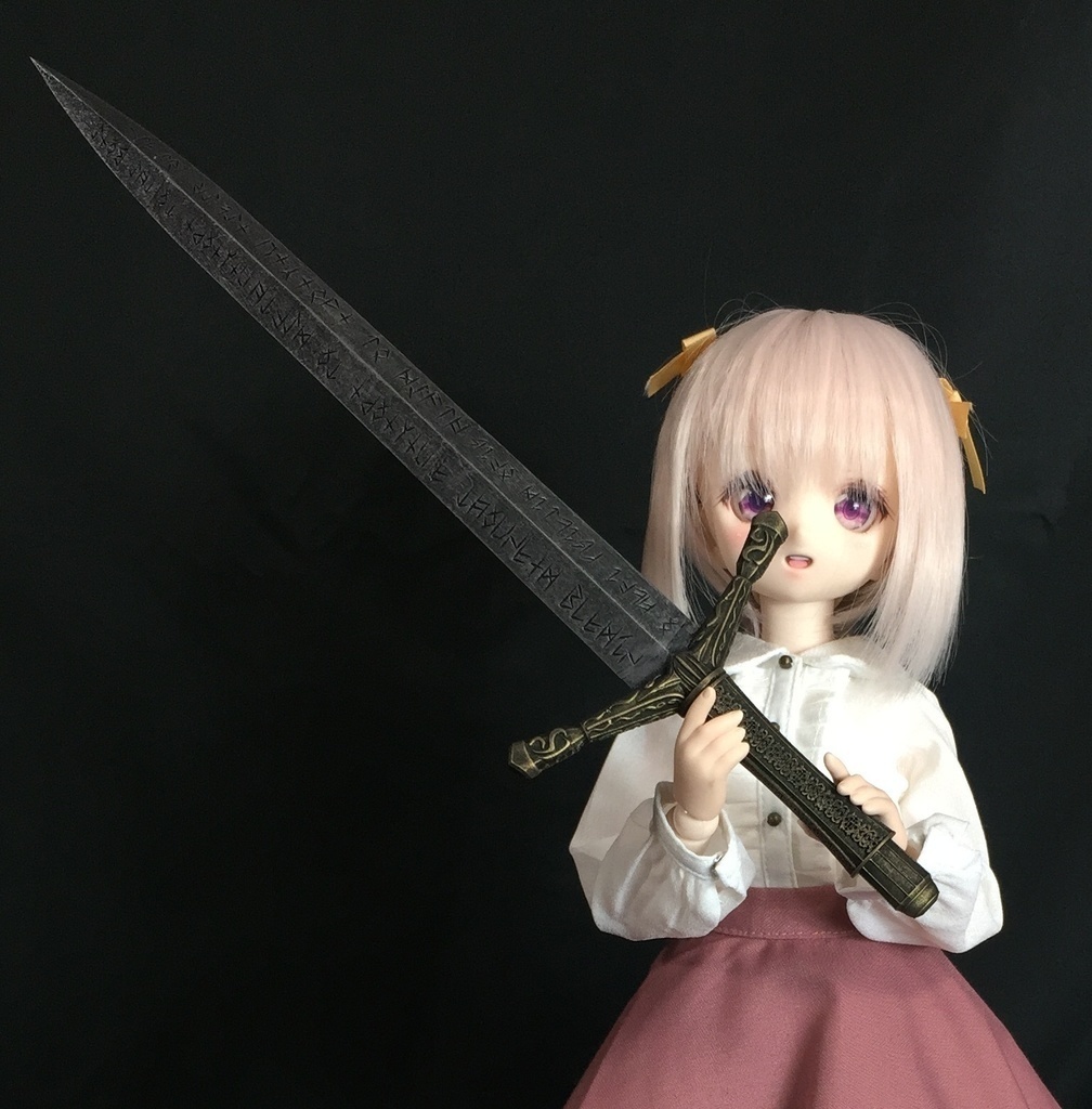 <完成品> 60cm・40cmクラスドール用武具 護身之剣 アダマス(覚醒前)