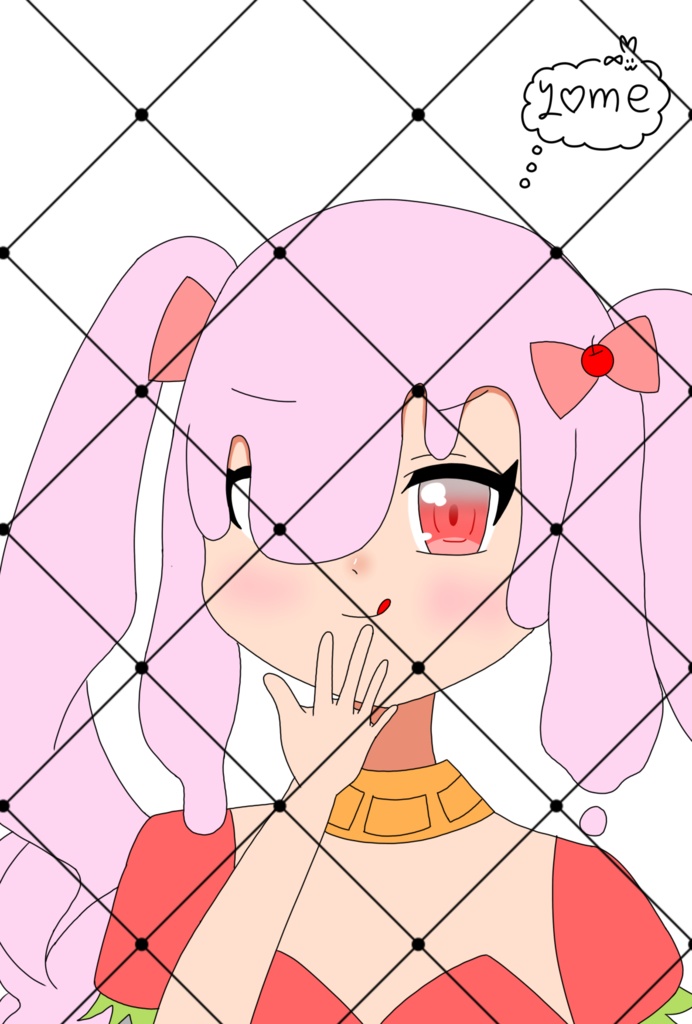 女の子　デジタル　イラスト　4枚セット