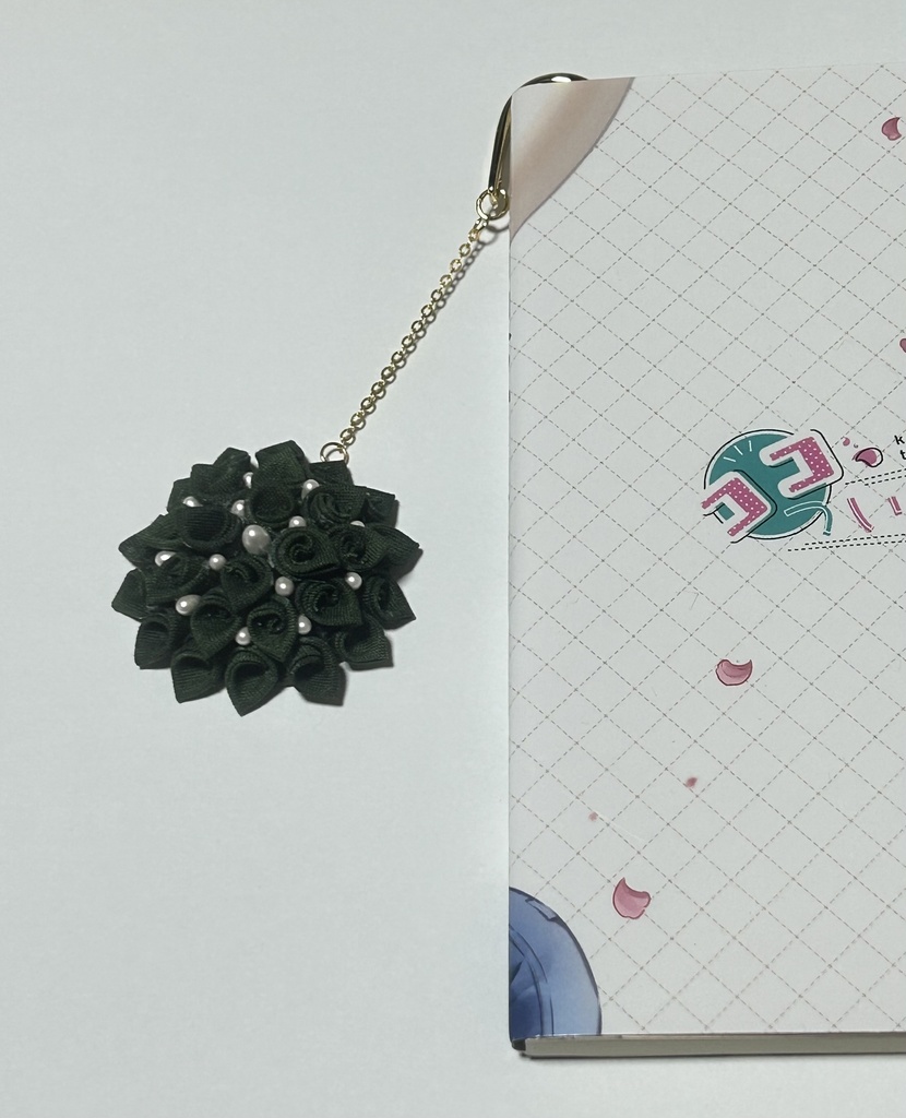 つまみ細工ブックマーカー ＃2