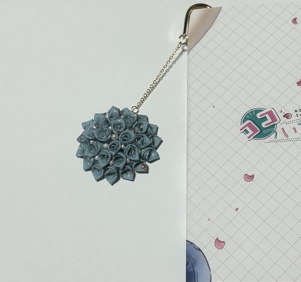 つまみ細工ブックマーカー ＃5