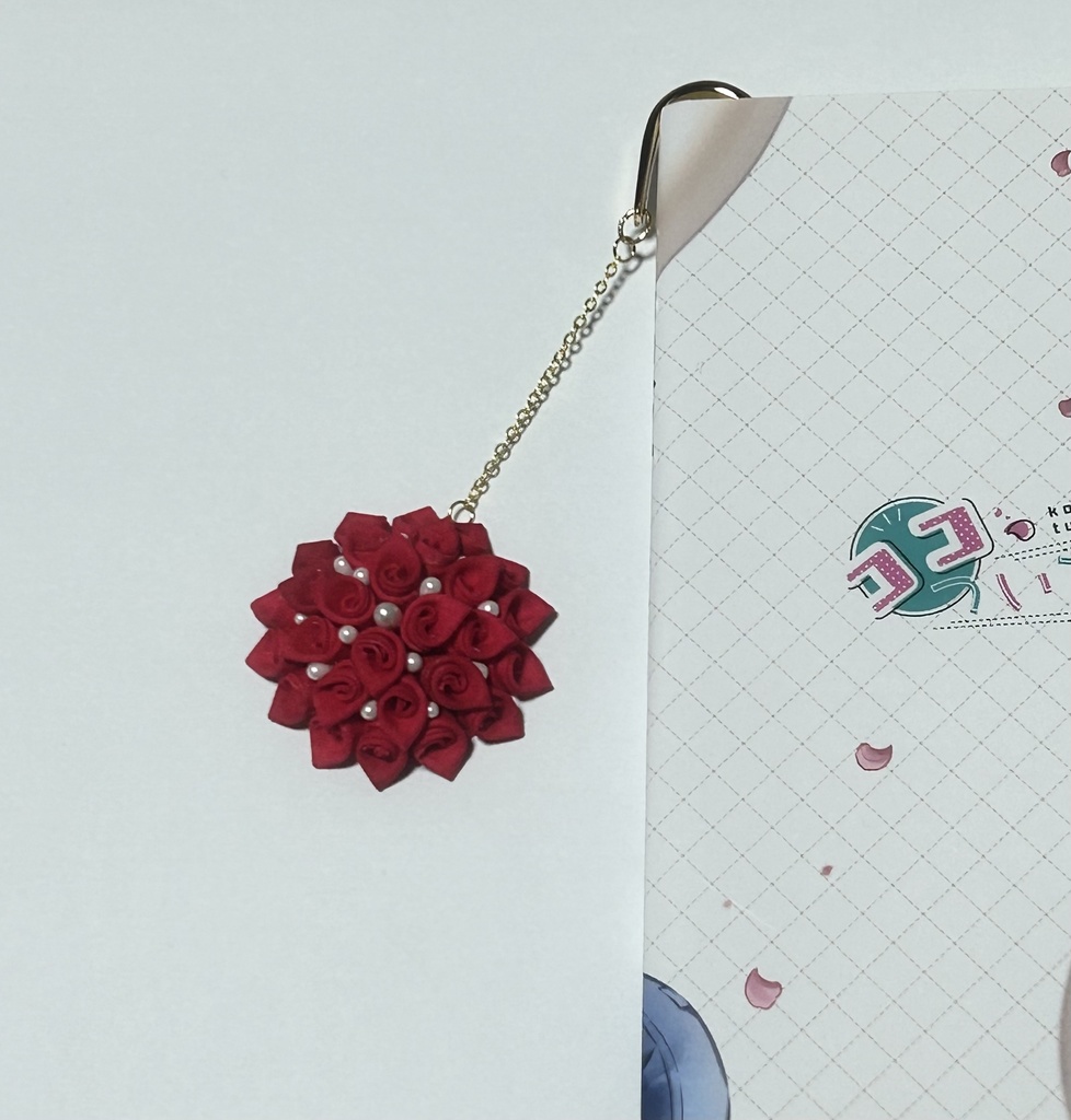 つまみ細工ブックマーカー ＃6