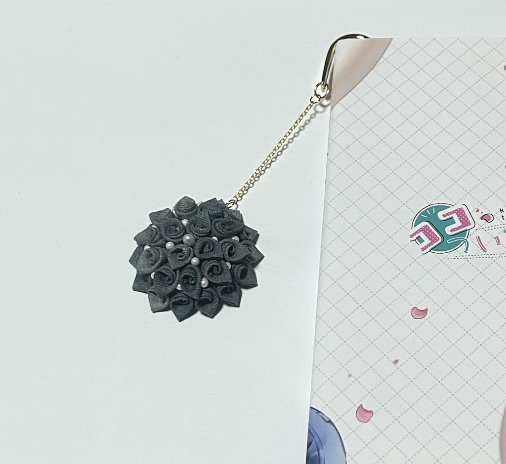 つまみ細工ブックマーカー ＃7