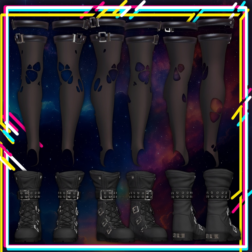 【複数アバター対応】もにゃもにゃブーツ