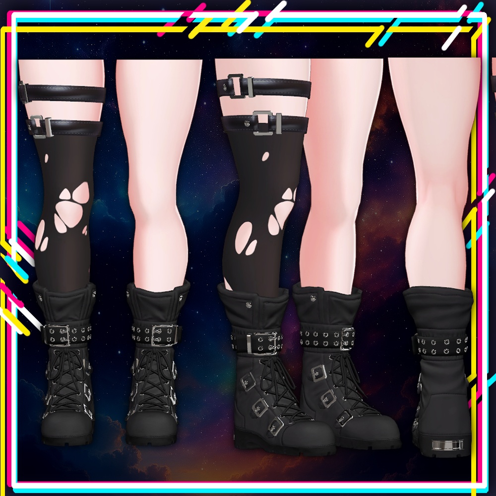 【複数アバター対応】もにゃもにゃブーツ