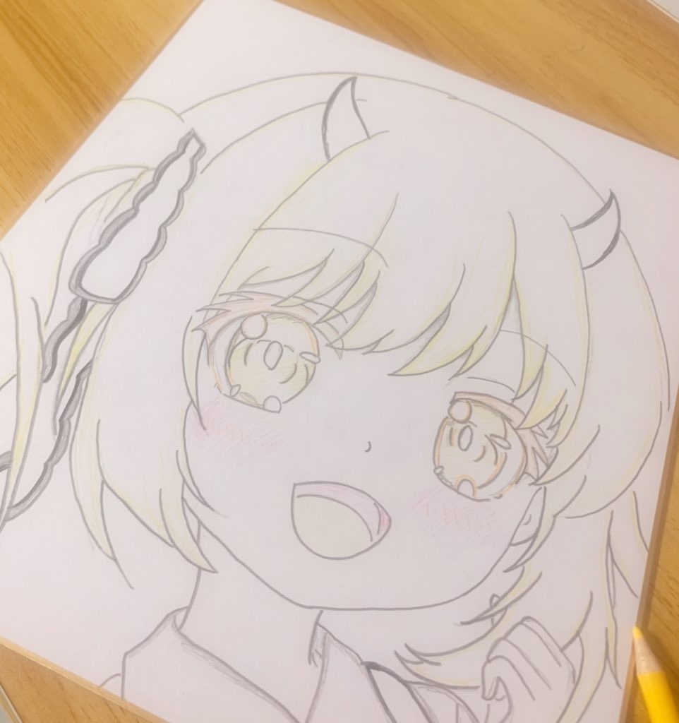 手描き色紙(ブルアカ他)