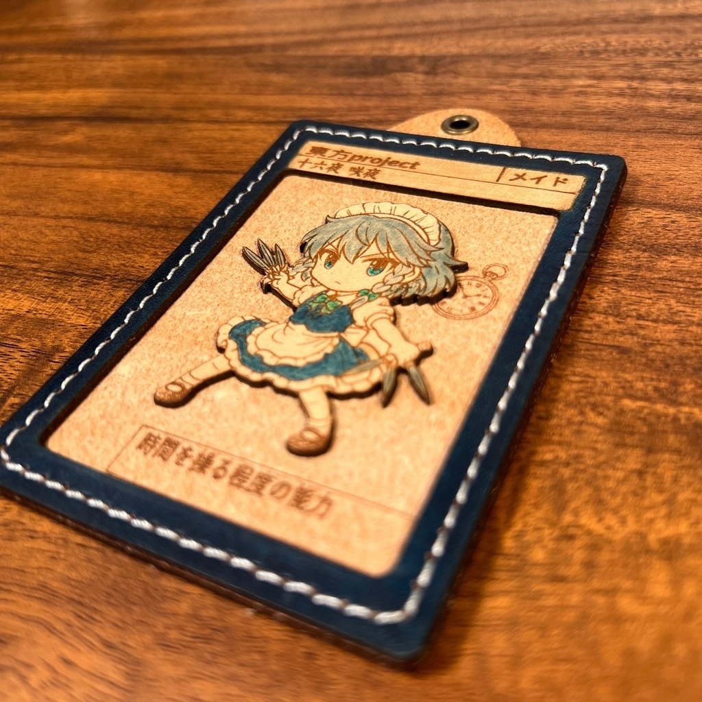 東方Project / 十六夜咲夜のミニキャラ立体レザーカード