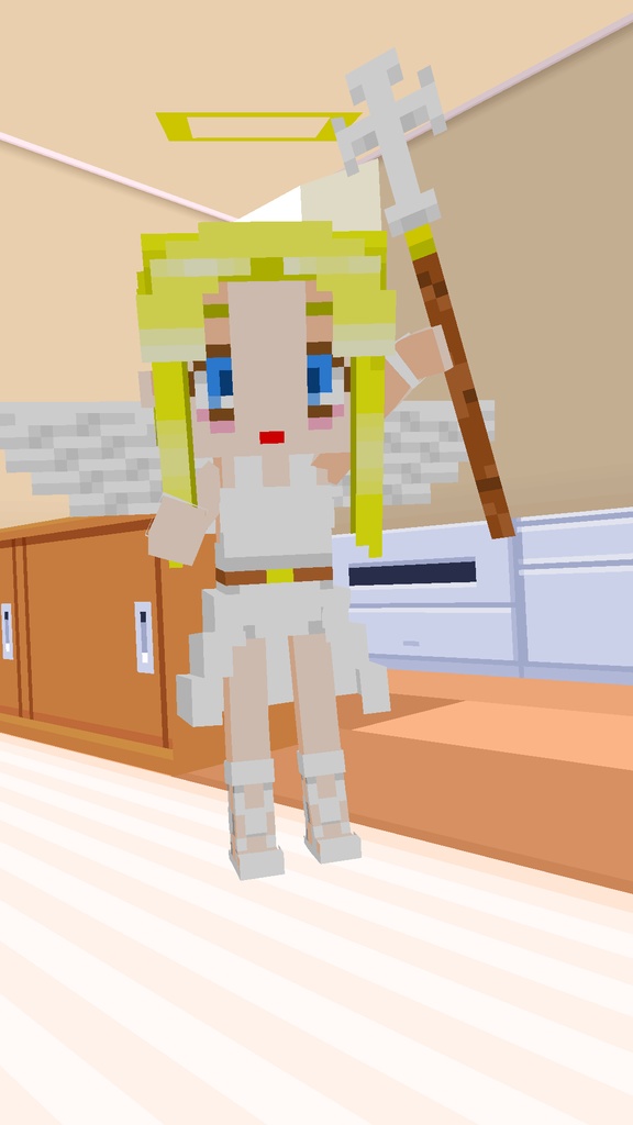 VRC用アバター「ドットさん」