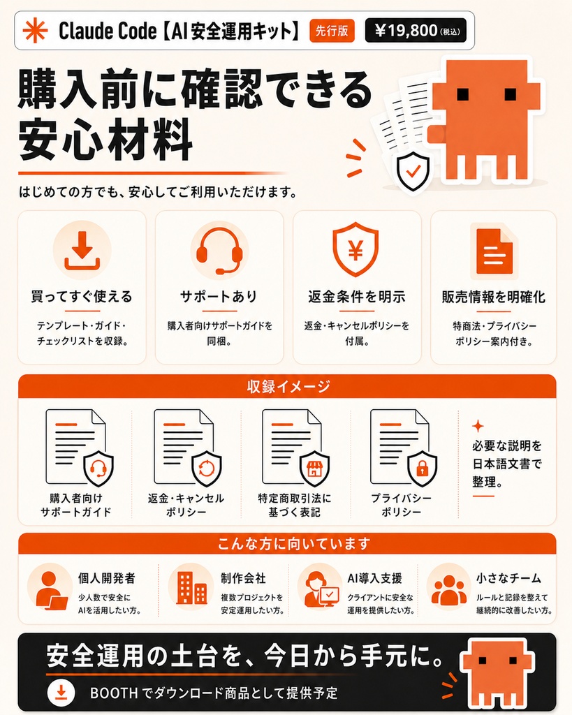 Claude Code【AI安全運用キット】先行版