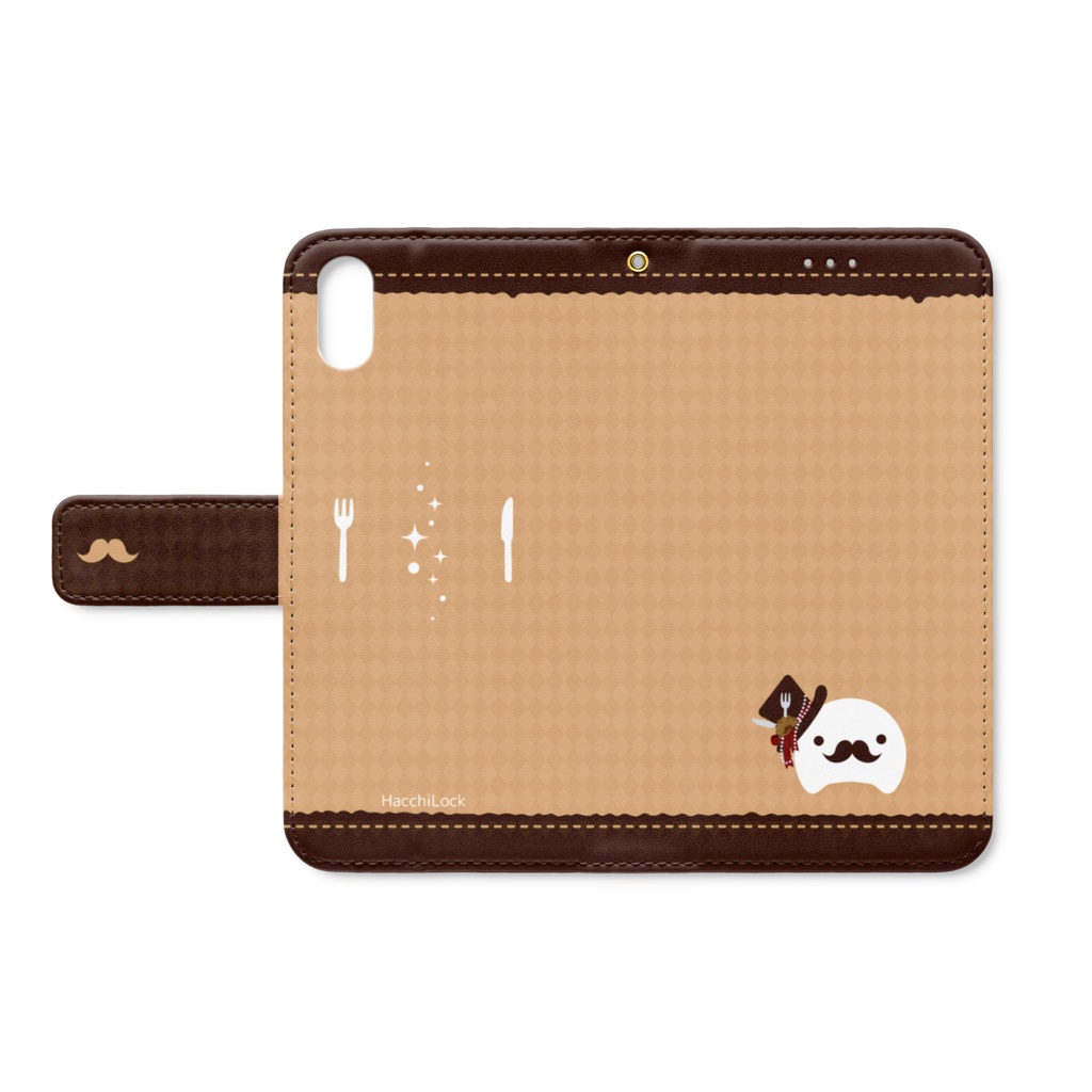 紳歯くんiPhoneケース(カフェラテ)