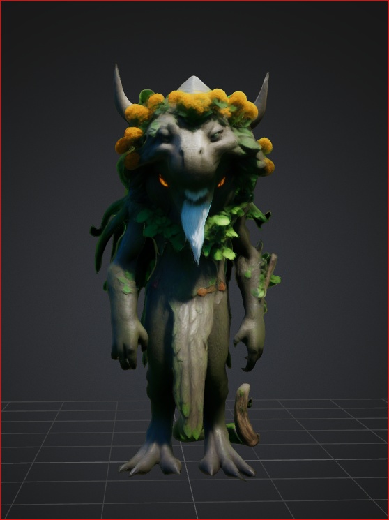 ファンタジーキャラクターフォレストガーディアン3DモデルVRCHAT VRC