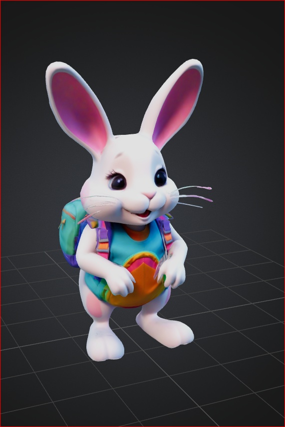 アドベンチャーバニーハッピーホッパーパック  3DモデルVRCHAT