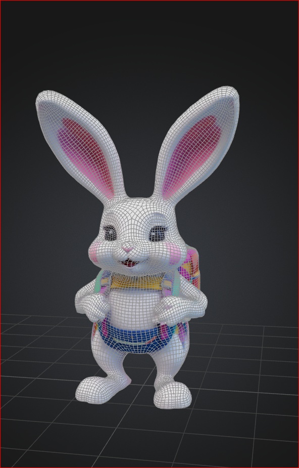 楽しいバニー  バックパックエクスプローラー  3DモデルVRCHAT - dealsshop - 2/4