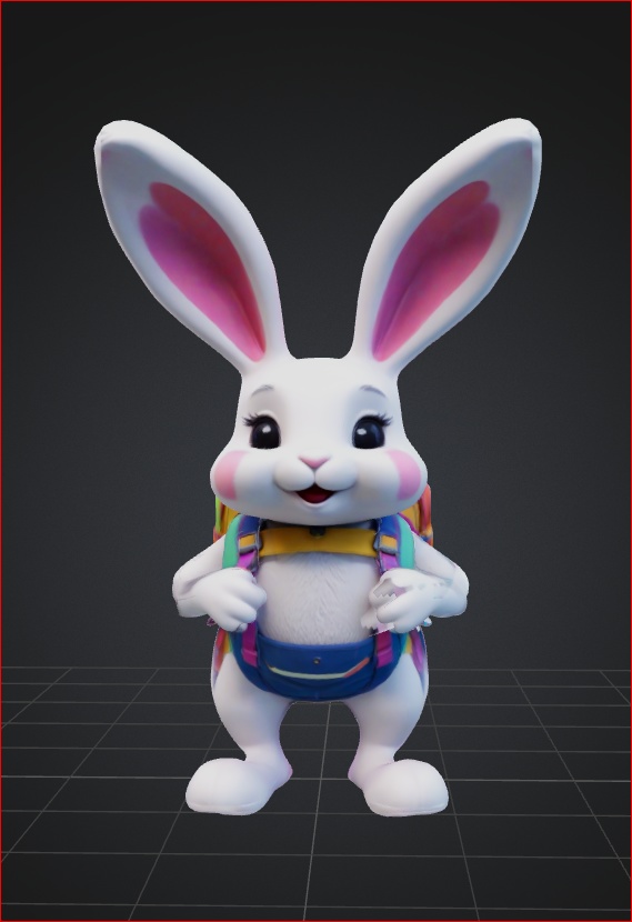 楽しいバニー  バックパックエクスプローラー  3DモデルVRCHAT