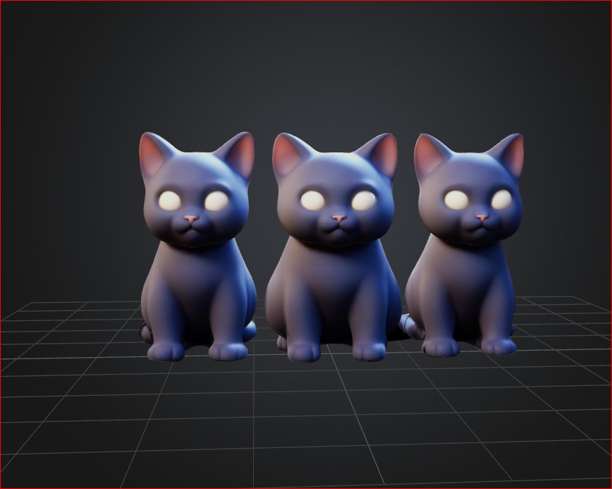 Chonky Cat Trio VRChatアバター  kawaii  3Dモデル