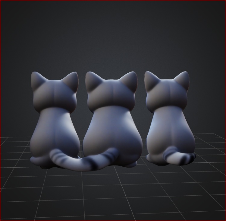Chonky Cat Trio VRChatアバター kawaii 3Dモデル - dealsshop - 3/3