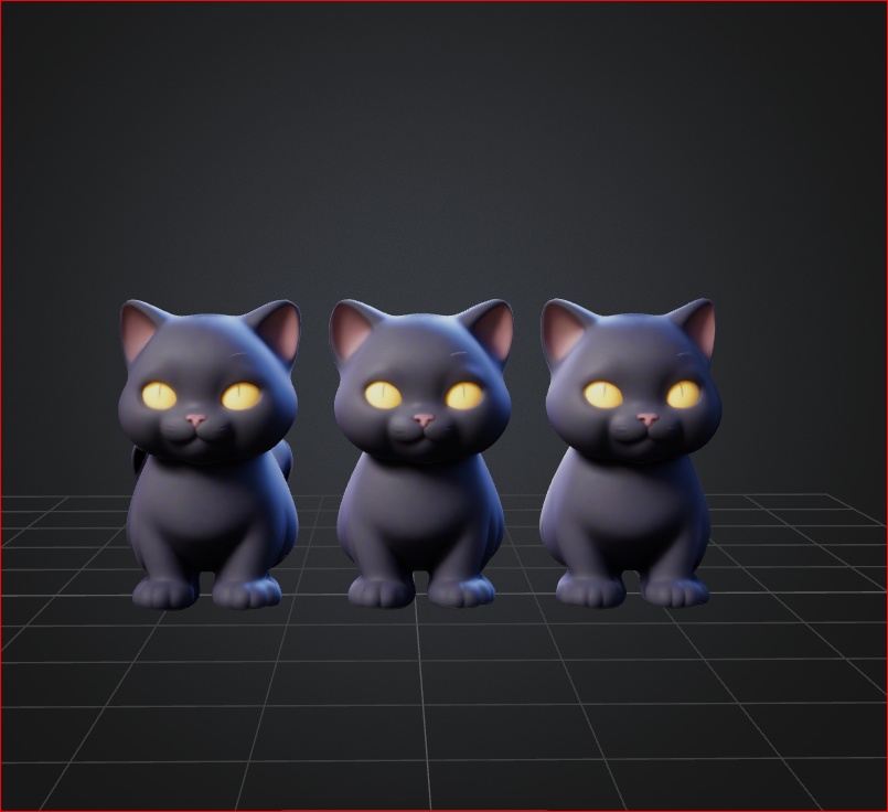 Chonky Cat Trio – かわいい3D猫アバター for VRChat - dealsshop - 3/3