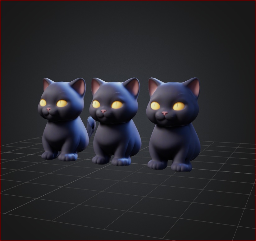 Chonky Cat Trio – かわいい3D猫アバター for VRChat