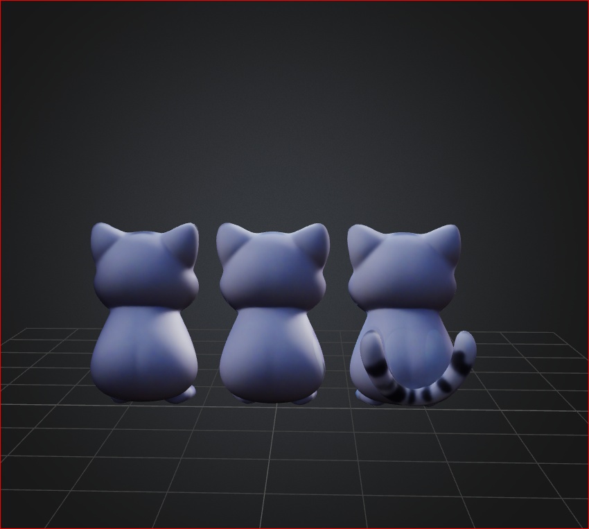 Chonky Cat Trio – かわいい3D猫アバター for VRChat - dealsshop - 2/3